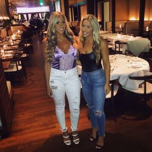 Purple lace bodysuit